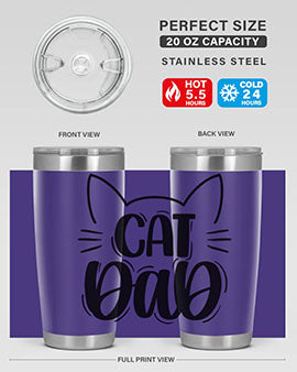 Cat Dad Style 81#- cat- Tumbler