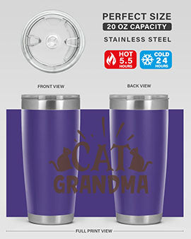 Cat Grandma Style 4#- cat- Tumbler