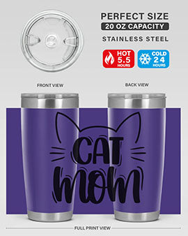 Cat Mom Style 85#- cat- Tumbler