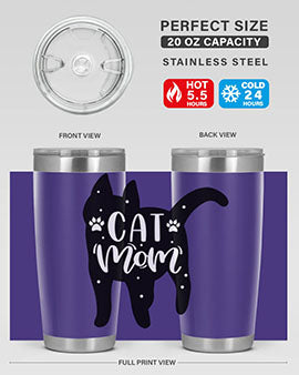 Cat Mom Style 86#- cat- Tumbler