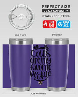 Cats Are My Favorite People Style 89#- cat- Tumbler