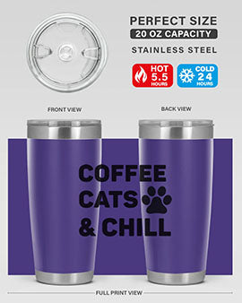 Coffee Cat Style 41#- cat- Tumbler