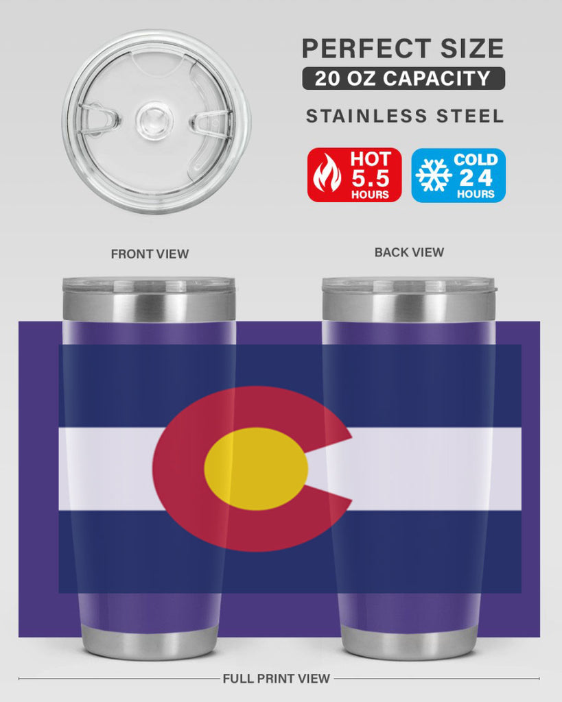 Colorado 46#- Us Flags- Tumbler