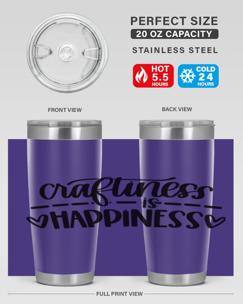 Craftiness Is Happiness 35#- crafting- Tumbler