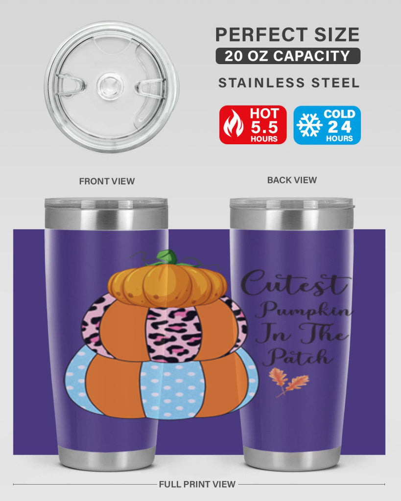 Cutest Pumpkin in the Patch 64#- fall- Tumbler