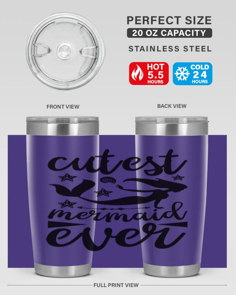 Cutest mermaid ever design 103#- mermaid- Tumbler