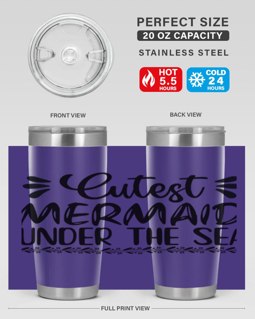Cutest mermaid under the sea 105#- mermaid- Tumbler