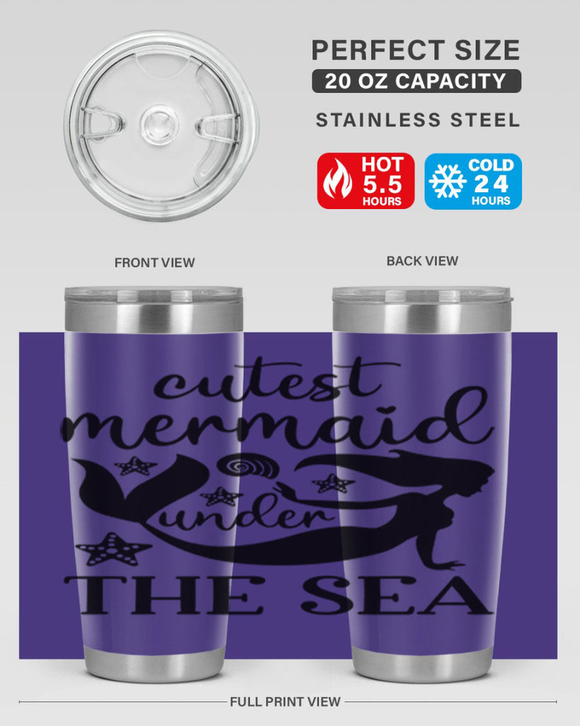 Cutest mermaid under the sea 110#- mermaid- Tumbler
