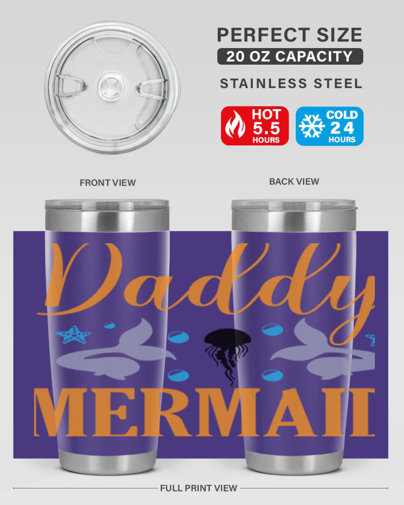 Daddy Mermaid Design 113#- mermaid- Tumbler