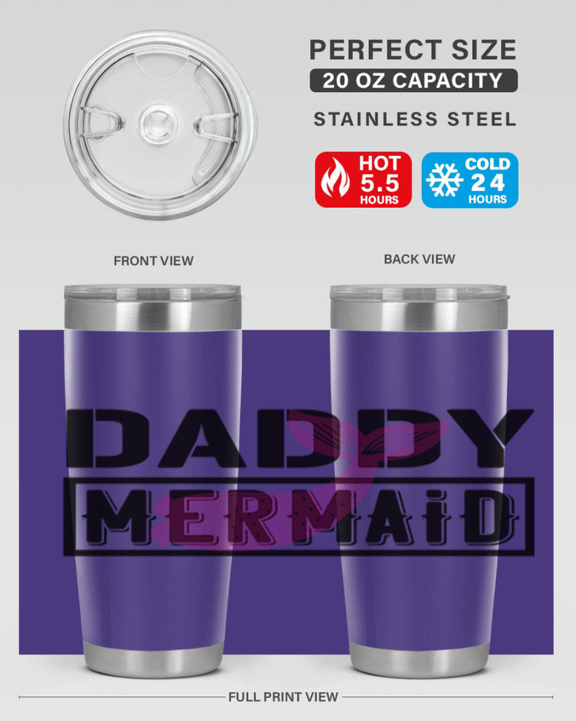 Daddy mermaid 112#- mermaid- Tumbler