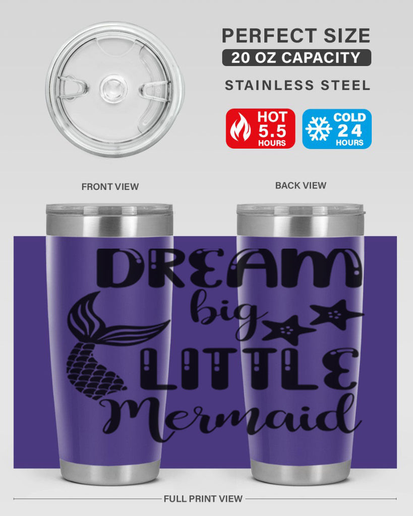 Dream big little Mermaid 131#- mermaid- Tumbler