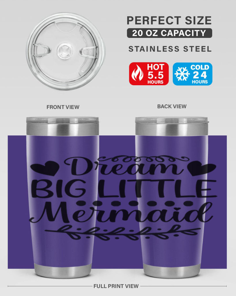 Dream big little mermaid 124#- mermaid- Tumbler