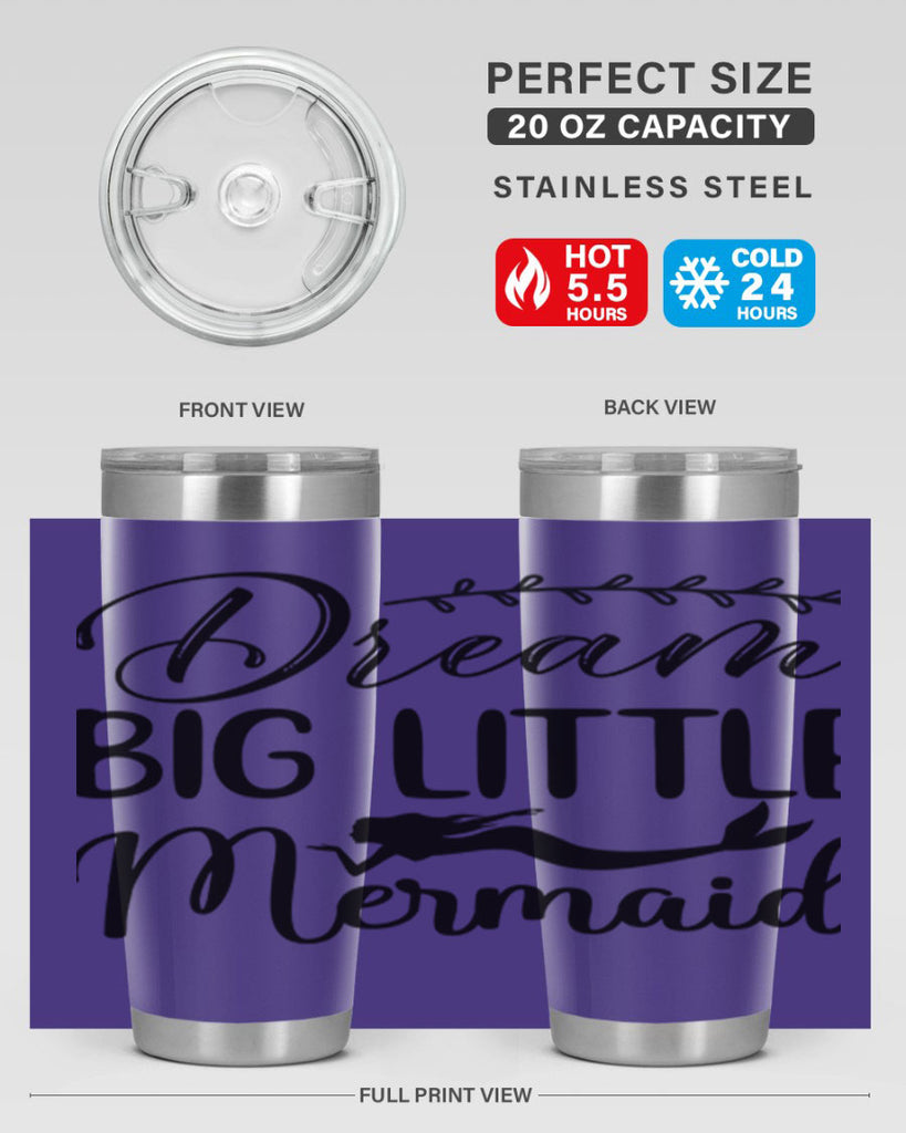Dream big little mermaid 125#- mermaid- Tumbler