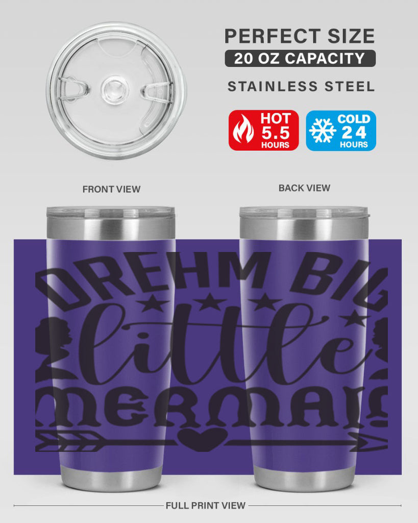 Dream big little mermaid 129#- mermaid- Tumbler