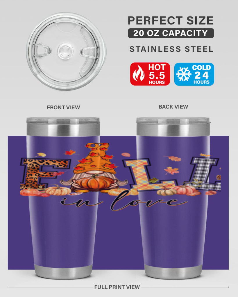FALLinloveFallGnome 151#- fall- Tumbler