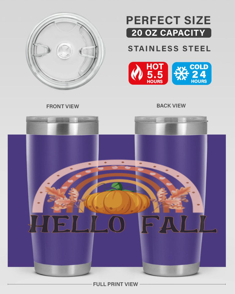 Fall Boho Rainbow 91#- fall- Tumbler