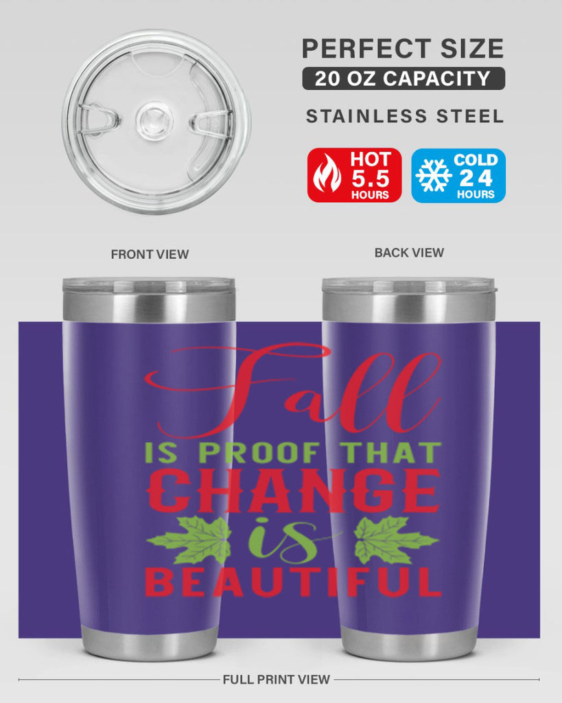 Fall is Proof That Change is Beautiful 121#- fall- Tumbler