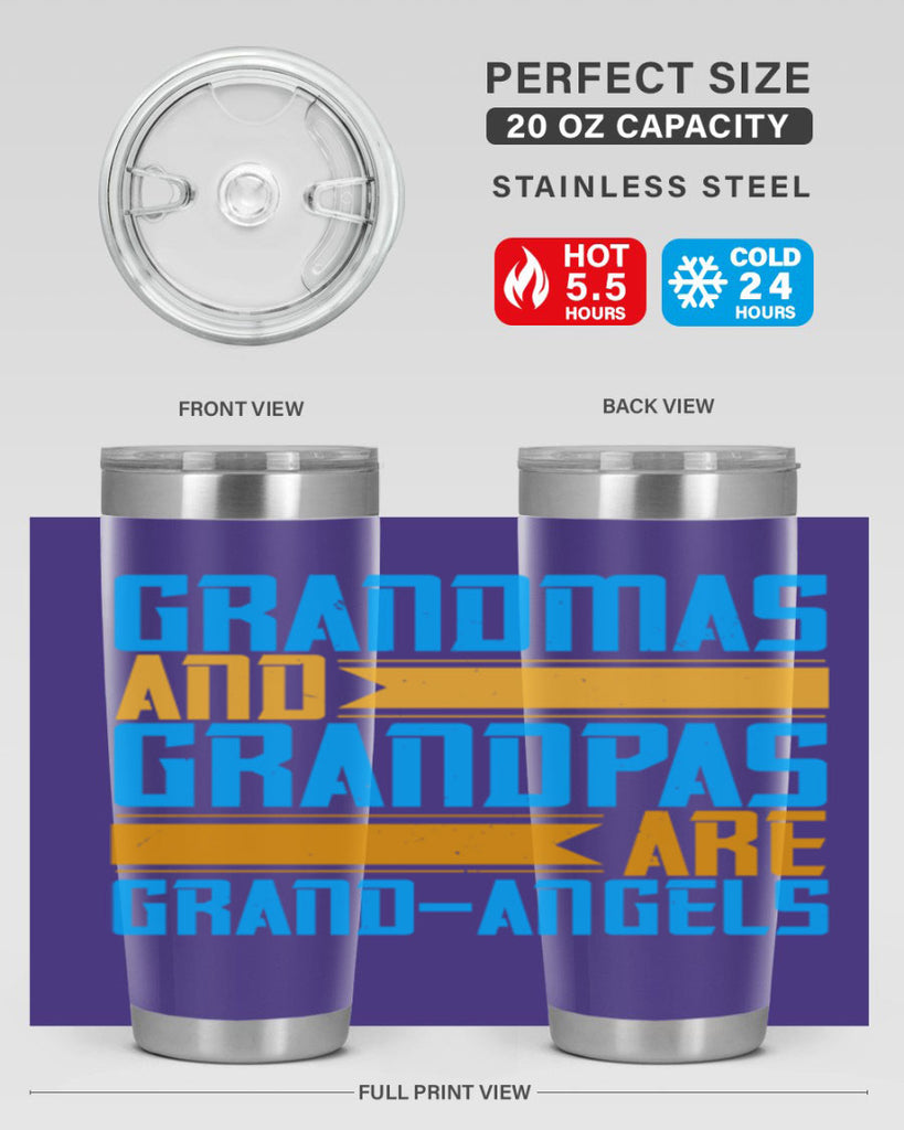 Grandmas and grandpas are grandangels 89#- grandma - nana- Tumbler