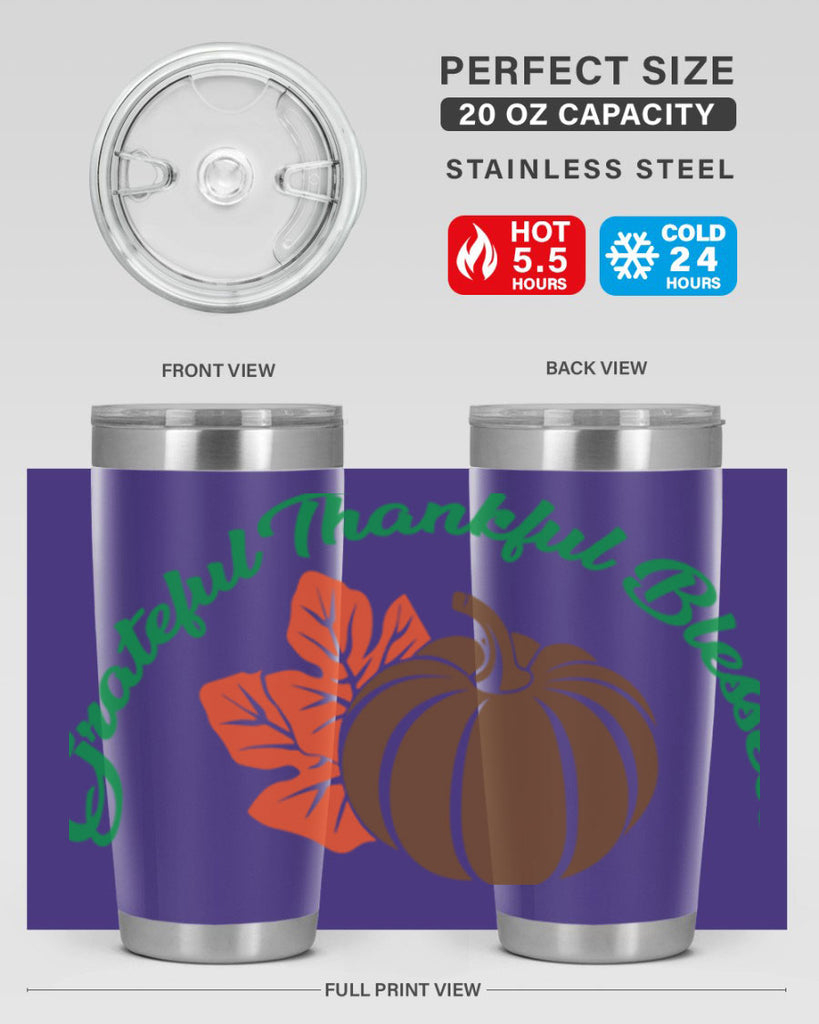 Grateful Thankful Blessed 214#- fall- Tumbler