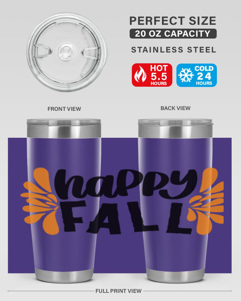 Happy Fall 491#- fall- Tumbler