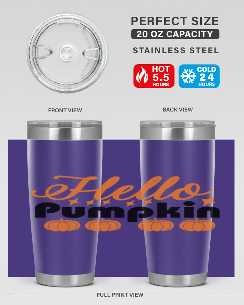 Hello Pumpkin 292#- fall- Tumbler