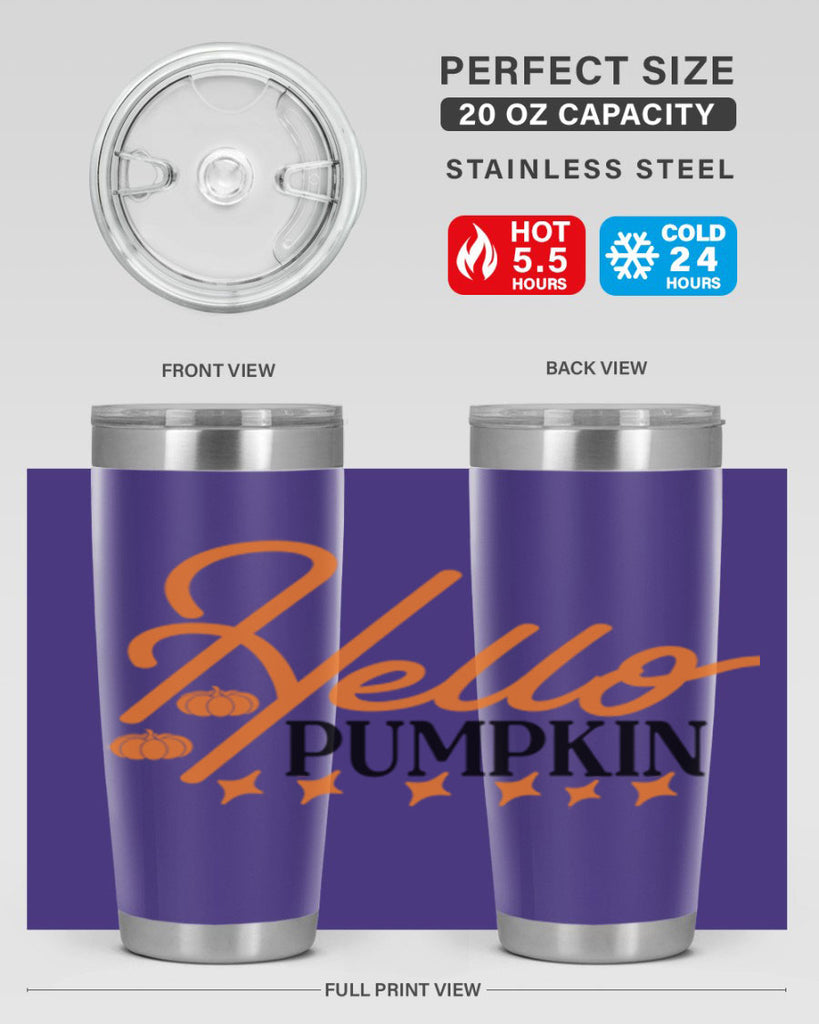Hello Pumpkin 293#- fall- Tumbler