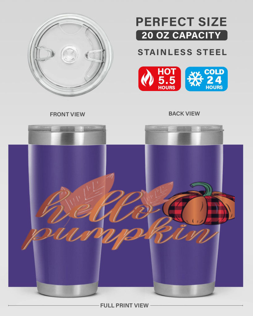 Hello Pumpkin 294#- fall- Tumbler
