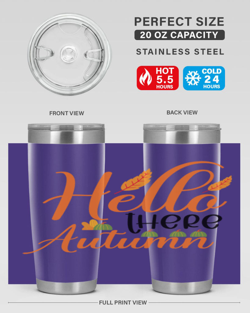 Hello There Autumn 297#- fall- Tumbler