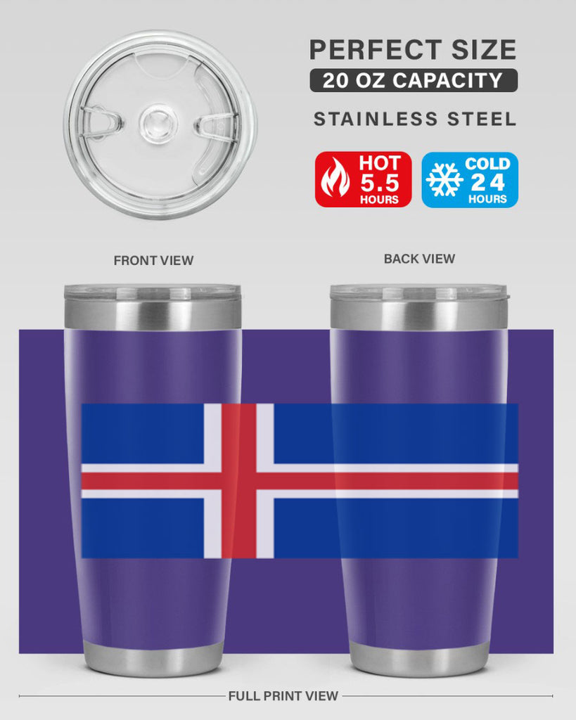 Iceland 122#- world flags- Tumbler