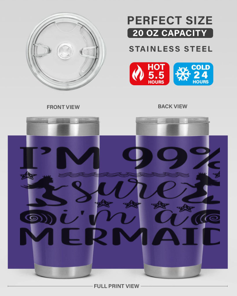 Im sure im a 254#- mermaid- Tumbler