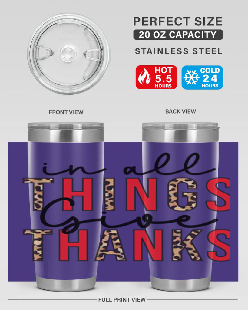 In all things give thanks 352#- fall- Tumbler