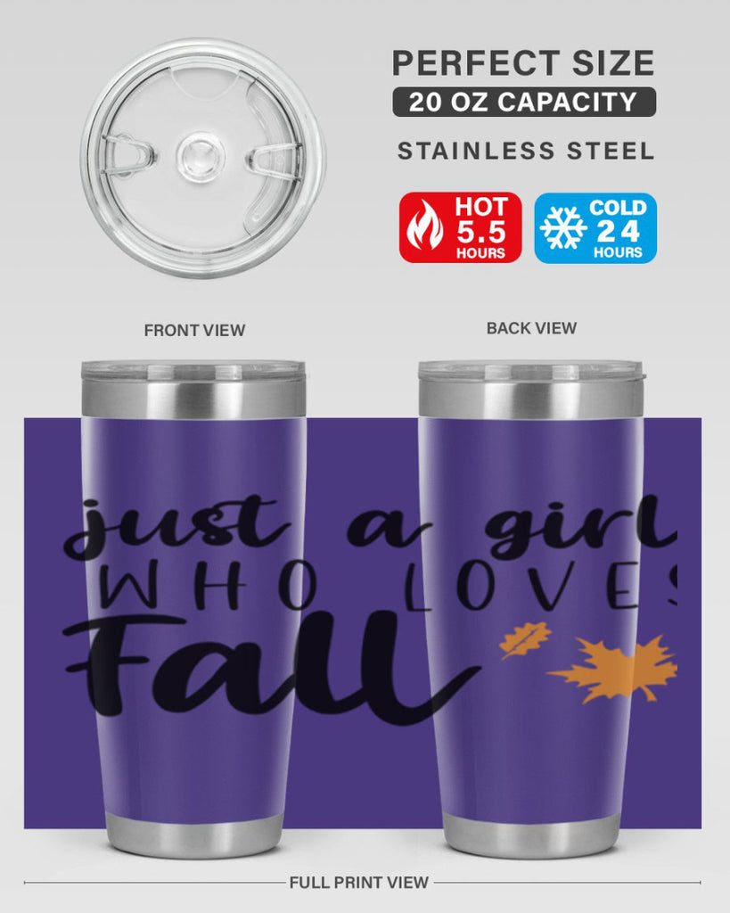 Just A Girl Who Loves Fall 380#- fall- Tumbler