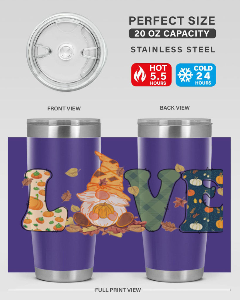 LOVEFallAutumnGnome 415#- fall- Tumbler