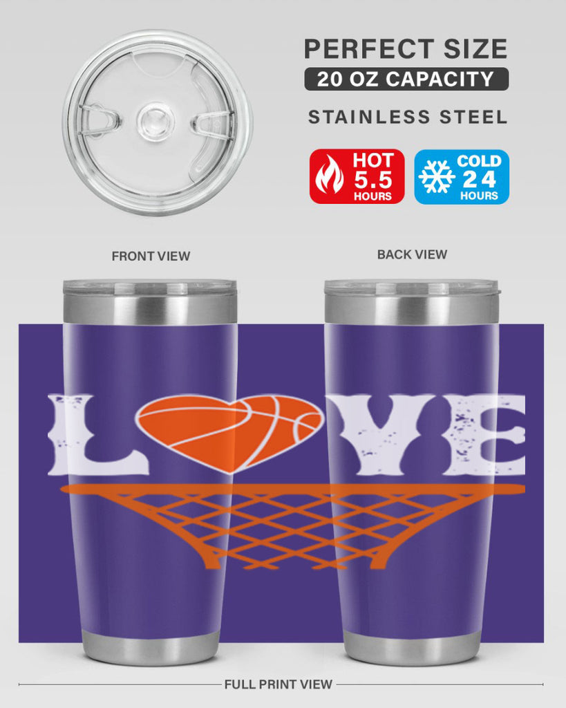 Love 704#- basketball- Tumbler
