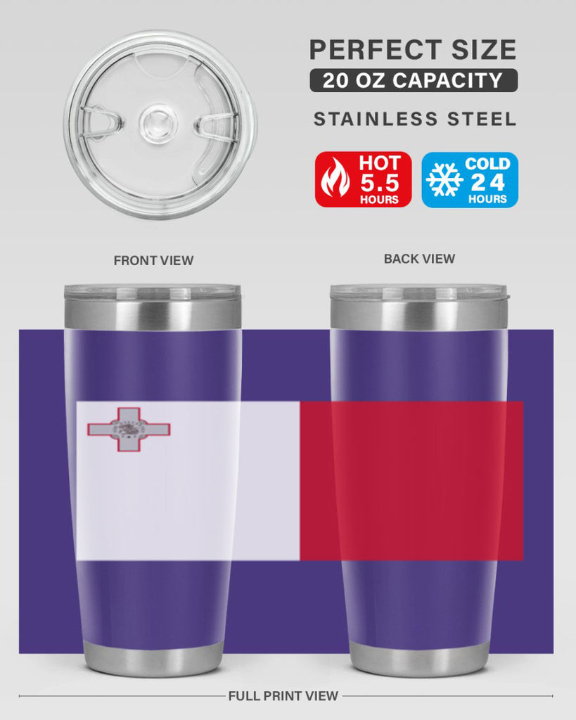 Malta 91#- world flags- Tumbler