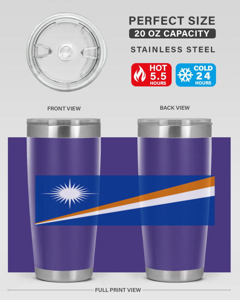 Marshall Islands 90#- world flags- Tumbler