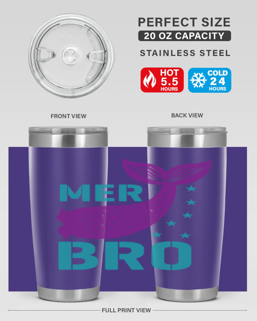 Mer Bro 322#- mermaid- Tumbler