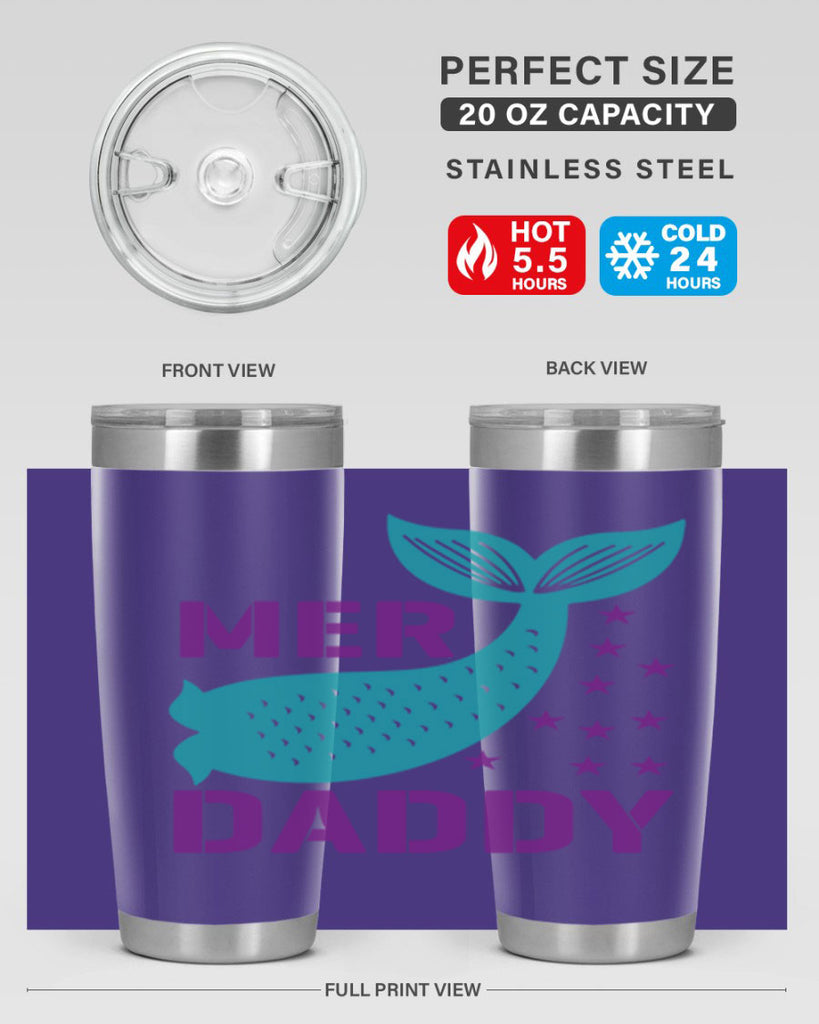 Mer Daddy 326#- mermaid- Tumbler