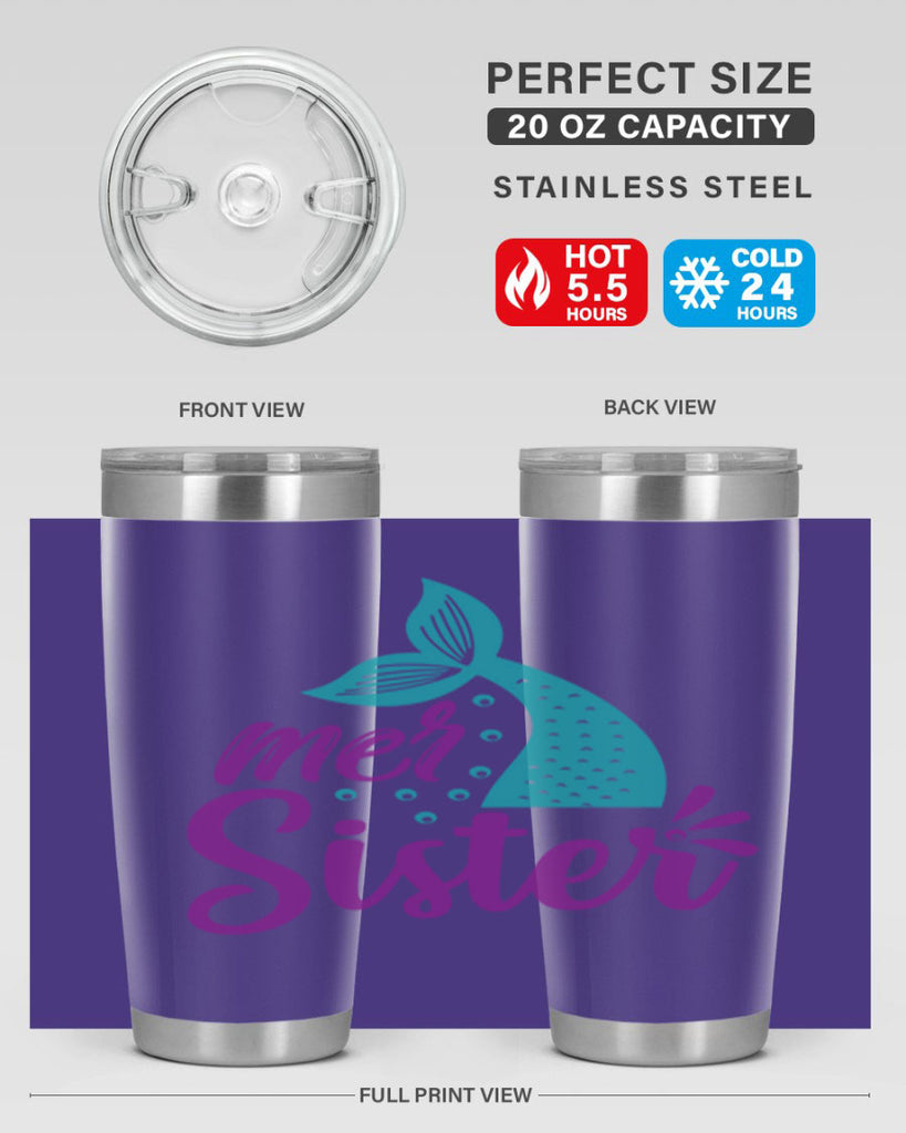 Mer Sister 346#- mermaid- Tumbler