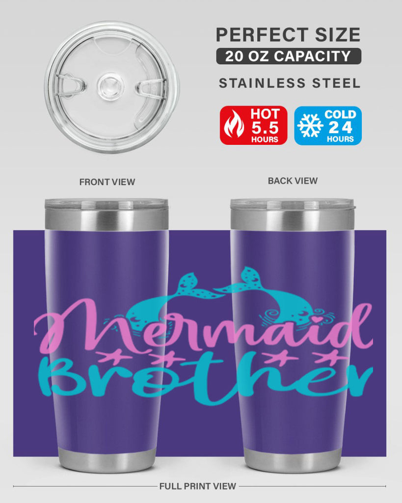 Mermaid Brother 354#- mermaid- Tumbler