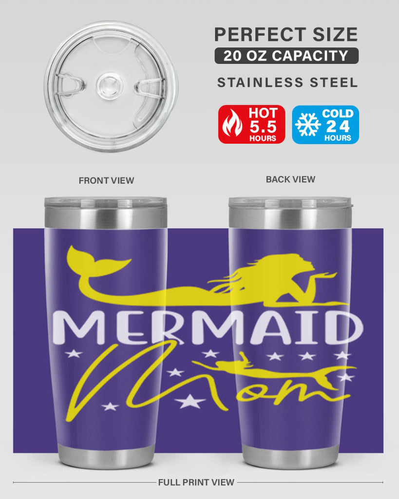 Mermaid Mom 370#- mermaid- Tumbler