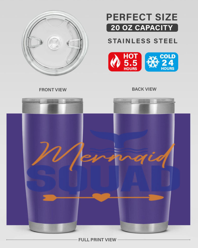 Mermaid Squad 376#- mermaid- Tumbler