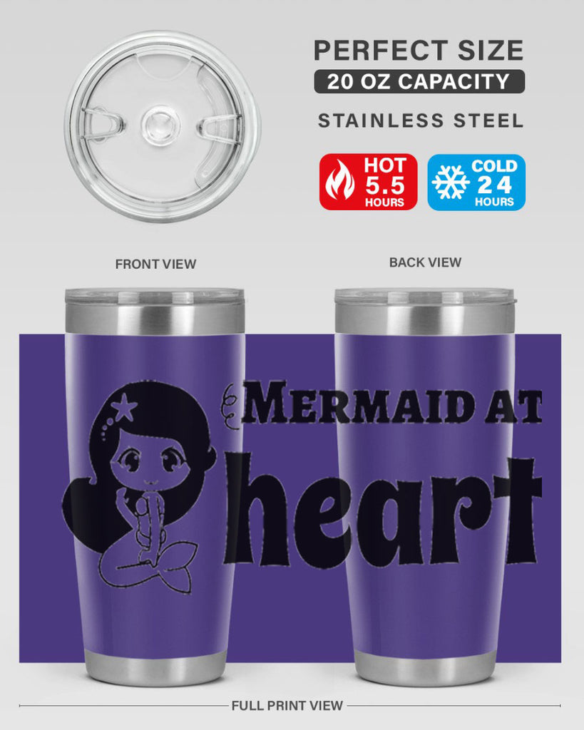 Mermaid at heart 393#- mermaid- Tumbler