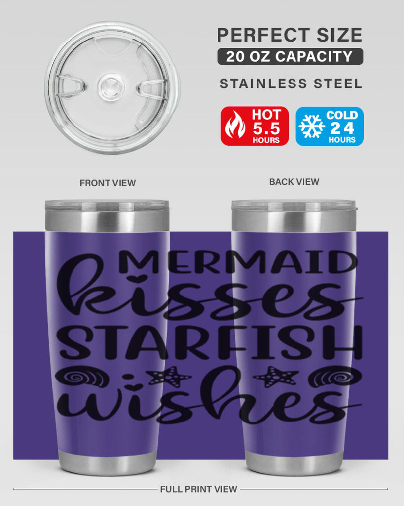Mermaid kisses starfish wishes 426#- mermaid- Tumbler