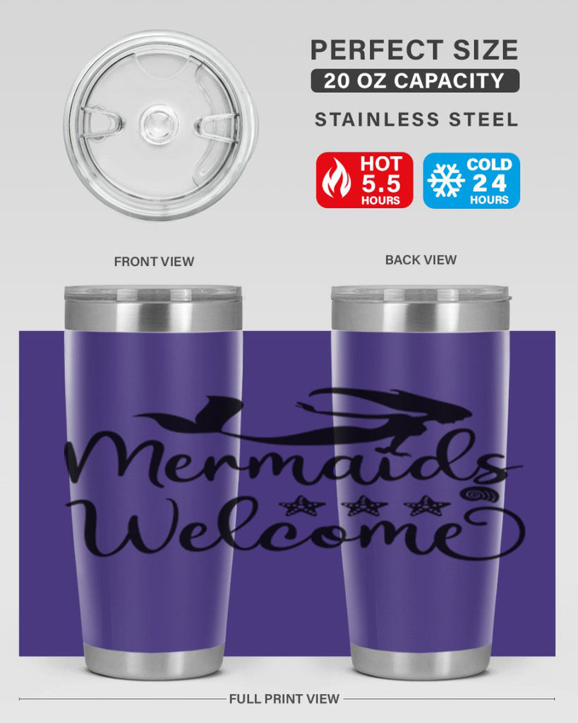 Mermaids welcome design 501#- mermaid- Tumbler