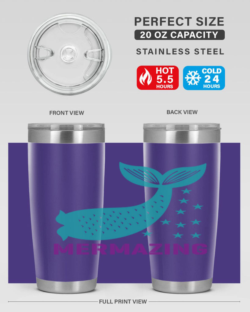Mermazing 502#- mermaid- Tumbler