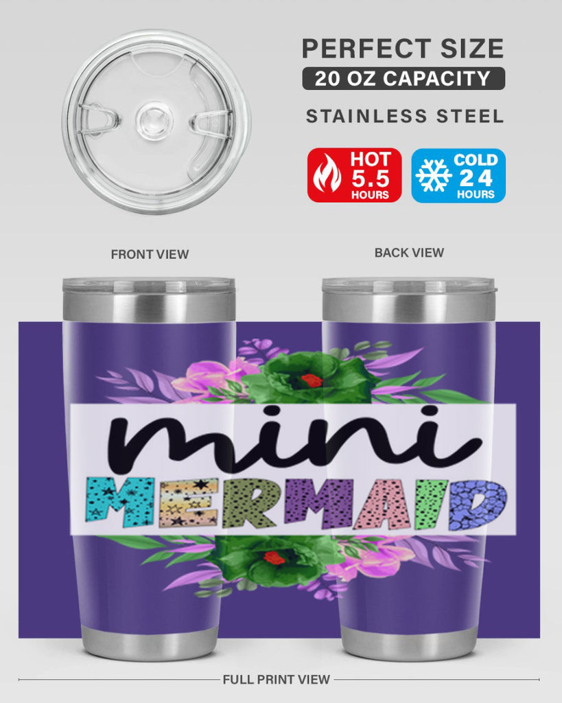 Mini Mermaid 505#- mermaid- Tumbler