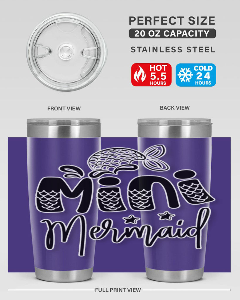 Mini Mermaid 508#- mermaid- Tumbler
