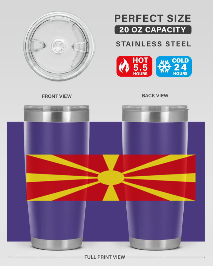 North Macedonia 69#- world flags- Tumbler