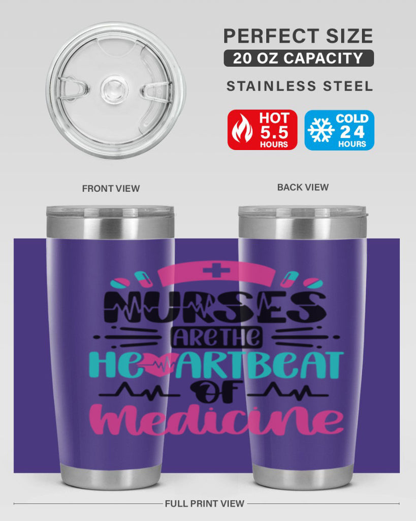 Nurses Are The Heartbeat Style Style 90#- nurse- tumbler